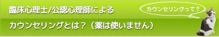 カウンセリングルームへのバナー